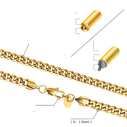 18K gold-plated Miami Cuban link detail — NOXMAJOR